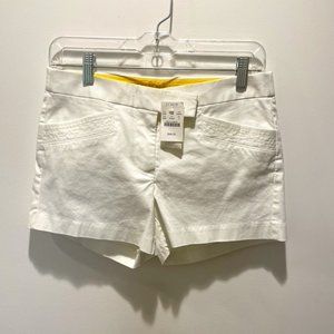 Women's White Cotton Shorts - Size 0